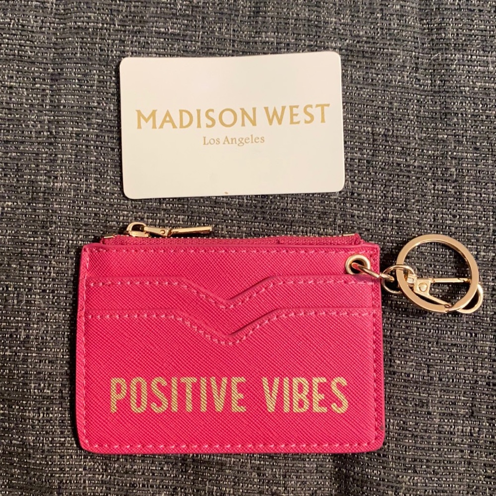 Madison West card wallet “positive vibes”